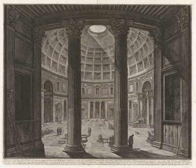 Vista interior del Panteón de Giovanni Battista Piranesi
