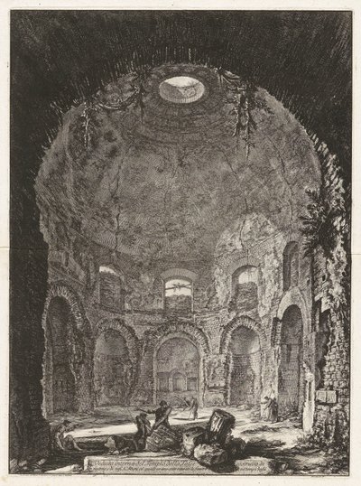 Vista interior del Templo de la Tos de Giovanni Battista Piranesi