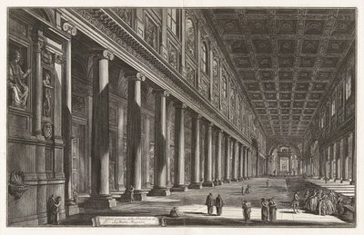 Vista interior de la Basílica de Santa Maria Maggiore, de Vedute di Roma (Vistas de Roma) de Giovanni Battista Piranesi