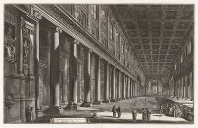 Vista interior de la basílica de Santa María la Mayor, de Vedute di Roma (Vistas de Roma) de Giovanni Battista Piranesi