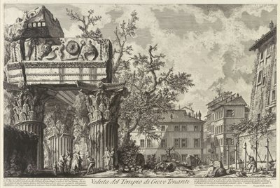 Veduta con el Templo de Jove de Giovanni Battista Piranesi