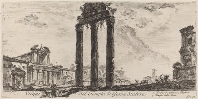 Vestigios del templo de Júpiter Stator de Giovanni Battista Piranesi