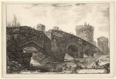 Vista del Puente Lugano en el Anio, de Vistas de Roma de Giovanni Battista Piranesi