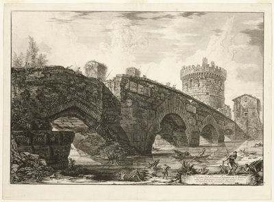 Vista de Ponte Lugano en el Anio, de Vistas de Roma de Giovanni Battista Piranesi