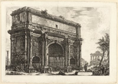 Vista del Arco de Septimio Severo, de Vistas de Roma de Giovanni Battista Piranesi