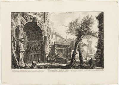 Vista del Arco de Tito, de Vedute di Roma (Vistas de Roma) de Giovanni Battista Piranesi