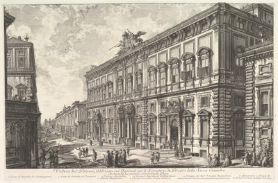 Vista del Palazzo della Consulta en el Quirinal albergando la Secretaría Papal, ca. 1760-78 de Giovanni Battista Piranesi