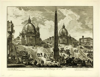 Vista de la Piazza del Popolo, de Vistas de Roma de Giovanni Battista Piranesi
