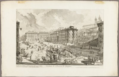 Vista de la Piazza di Spagna, de Vistas de Roma de Giovanni Battista Piranesi