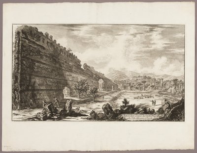 Vista de los restos del Fuerte Pretorio [el Poecile], Villa Adriana, Tívoli, desde Vistas de Roma de Giovanni Battista Piranesi