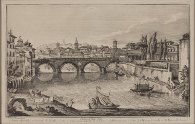 Vista del Puente Sisto, c.1778-92 (aguafuerte) de Giovanni Battista Piranesi