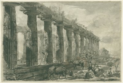 Vista del templo de Juno en Paestum de Giovanni Battista Piranesi