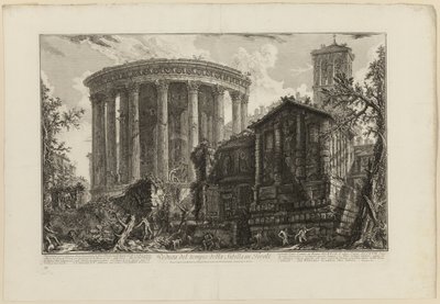 Vista del Templo de la Sibila en Tívoli, de Vistas de Roma de Giovanni Battista Piranesi