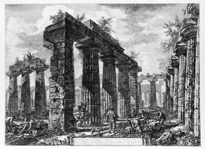 Vista de los Templos de Paestum de Giovanni Battista Piranesi