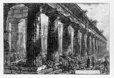 Vista de los Templos de Paestum de Giovanni Battista Piranesi
