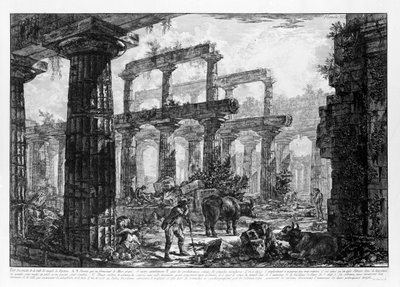 Vista de los Templos de Paestum de Giovanni Battista Piranesi