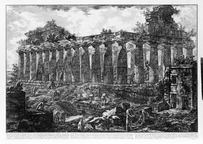 Vista de los Templos de Paestum de Giovanni Battista Piranesi