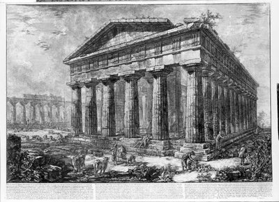 Vista de los Templos de Paestum de Giovanni Battista Piranesi