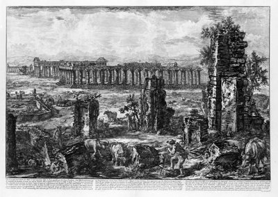Vista de los Templos de Paestum de Giovanni Battista Piranesi