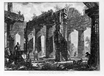 Vista de los Templos de Paestum de Giovanni Battista Piranesi