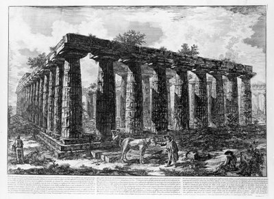 Vista de los templos de Paestum de Giovanni Battista Piranesi