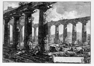 Vista de los templos de Paestum de Giovanni Battista Piranesi