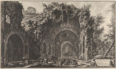 Vista de la fuente y la Gruta de Egiria fuera de la Porta Capena, 1760-78 de Giovanni Battista Piranesi
