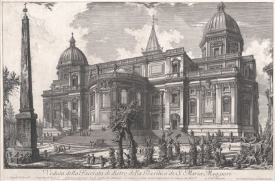 Vista de la entrada trasera de la Basílica de S. Maria Maggiore de Giovanni Battista Piranesi