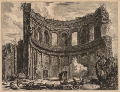 Vistas de Roma: Restos del Templo de Apolo cerca de la Villa de Adriano de Giovanni Battista Piranesi