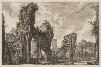 Vistas de Roma: Ruinas del Sisto o de la gran sala de las Termas Antoninianas de Giovanni Battista Piranesi