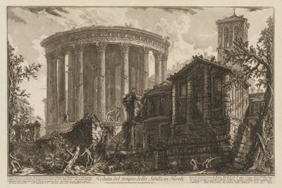 Vistas de Roma: Templo de la Sibila en Tívoli de Giovanni Battista Piranesi