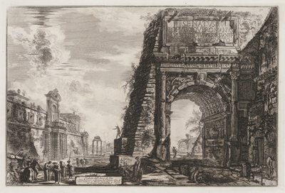 Vistas de Roma: El Arco de Tito de Giovanni Battista Piranesi
