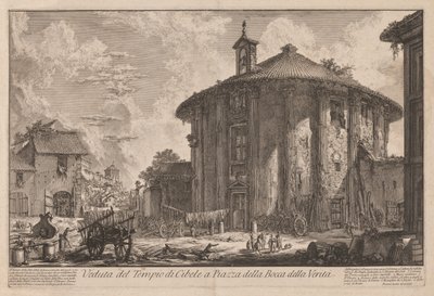 Views of Rome:  The Temple of Portunus (?) de Giovanni Battista Piranesi