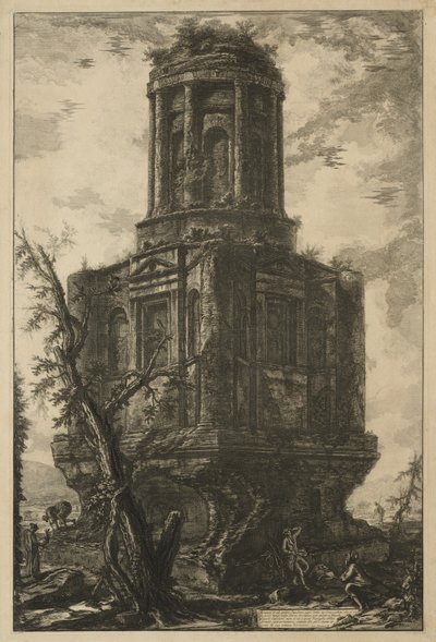 Vistas de Roma: La tumba, llamada La Connocchia de Giovanni Battista Piranesi