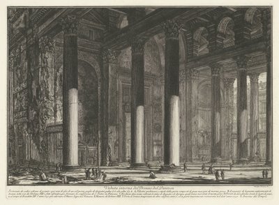 El Panteón de Roma
Vista interior del Pronao del Panteón (título en el objeto)
Gezichten op Rome (título de la serie)
Vistas de Roma dibujadas y grabadas por Giambattista Piranesi arquitecto Ve(nez)iano (título de la serie) de Giovanni Battista Piranesi