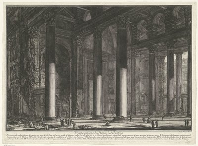 El Panteón de Roma
Vista interior del Pronao del Panteón (título en el objeto)
Gezichten op Rome (título de la serie)
Vistas de Roma dibujadas y grabadas por Giambattista Piranesi arquitecto Ve(nez)iano (título de la serie) de Giovanni Battista Piranesi