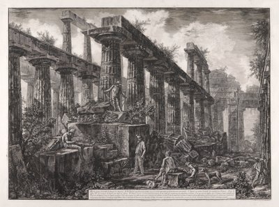 Vista de los Restos de la Cella del Templo de Neptuno, desde Diferentes Vistas de de Giovanni Battista Piranesi