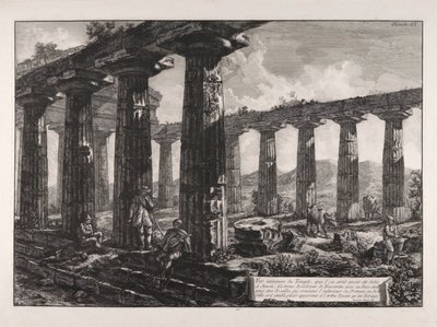 Vista interior del Templo, que el de Giovanni Battista Piranesi