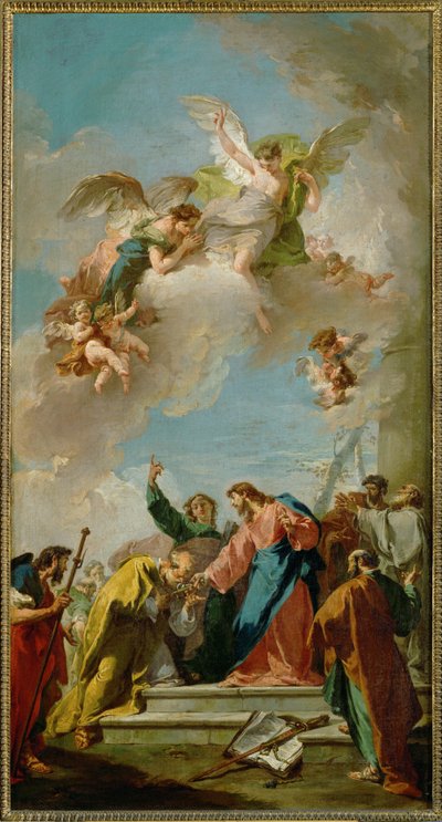 Cristo entrega las llaves a San Pedro ... de Giovanni Battista Pittoni