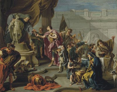 Escipión rindiendo homenaje a Marte de Giovanni Battista Pittoni