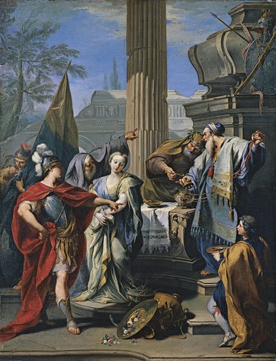 El sacrificio de Políxena de Giovanni Battista Pittoni