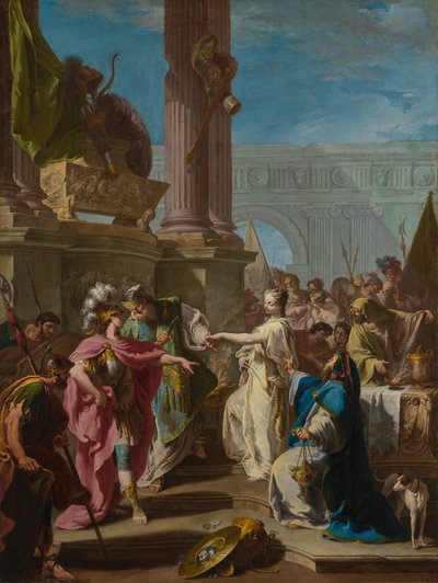 El sacrificio de Polixena, c.1733-34 (óleo sobre lienzo) de Giovanni Battista Pittoni