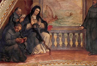 Historia de la vida de Santa Mónica, madre de San Agustín de Hipona. Fresco en la Iglesia de Sant
