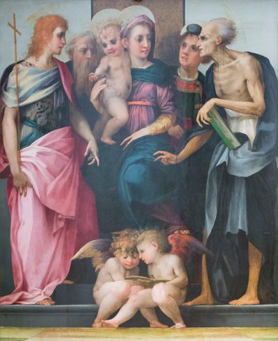 Virgen entronizada con santos, retablo del hospital de Santa Maria Nuova de Giovanni Battista Rosso Fiorentino