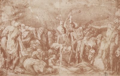 Estudio de los vivos y los muertos reunidos de Giovanni Battista Rosso Fiorentino