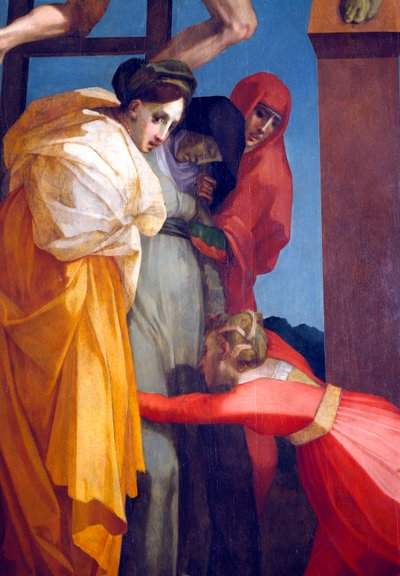 El Descendimiento de la Cruz, detalle de las mujeres (detalle) de Giovanni Battista Rosso Fiorentino