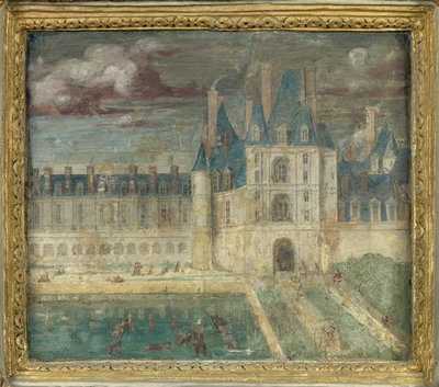 Vista del castillo de Fontainebleau alrededor de 1535 - 1540 de Giovanni Battista Rosso Fiorentino