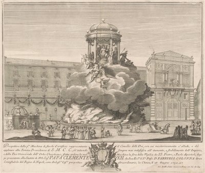 La Prima Macchina para la Chinea de 1732: El Consejo de los Dioses de Giovanni Battista Sintes, after Nicola Michetti