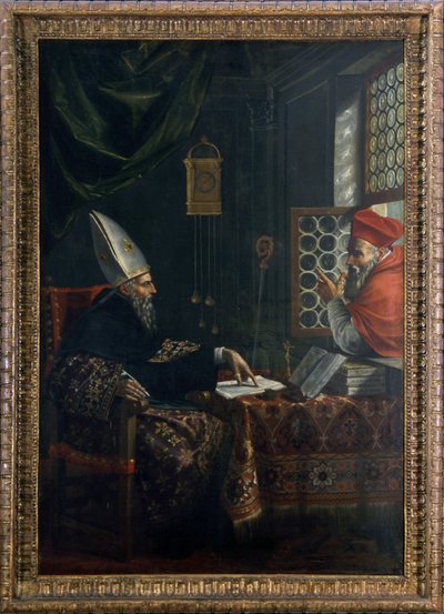 San Jerónimo se aparece a San Agustín de Giovanni Battista Tassinari