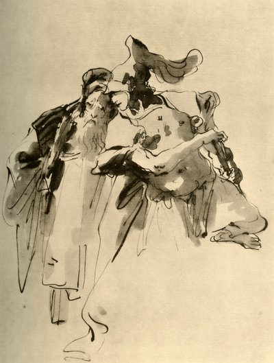 Un soldado y un anciano, mediados del siglo XVIII, 1928 de Giovanni Battista Tiepolo